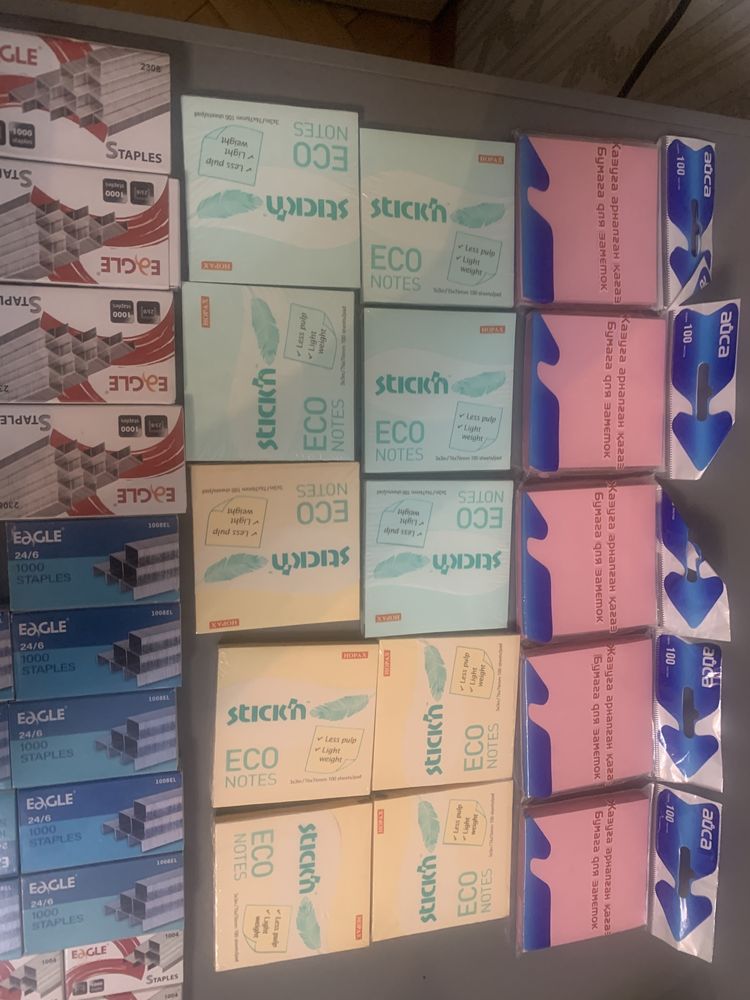 Продам скобы, зажимы для бумаг