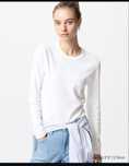 лонгслив белый uniqlo