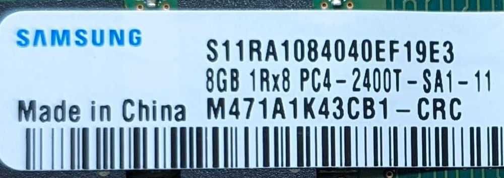 Оперативная память Samsung M471A1K43CB1-CRC 8GB 1Rx8 PC4-2400T -SA1-11
