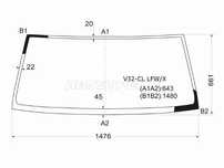 Стекло лобовое MITSUBISHI PAJERO/MONTERO 3/5D 91-99 Mitsubishi Pajero