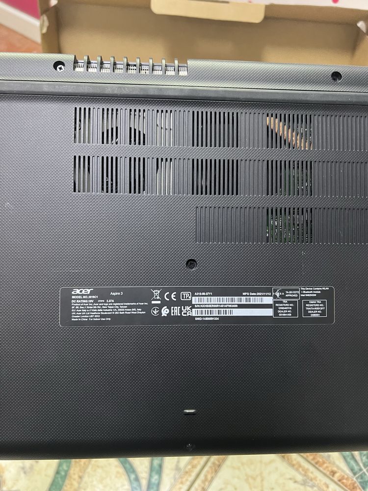 Acer Intel(R) Core(TM) i3-1005G1 CPU