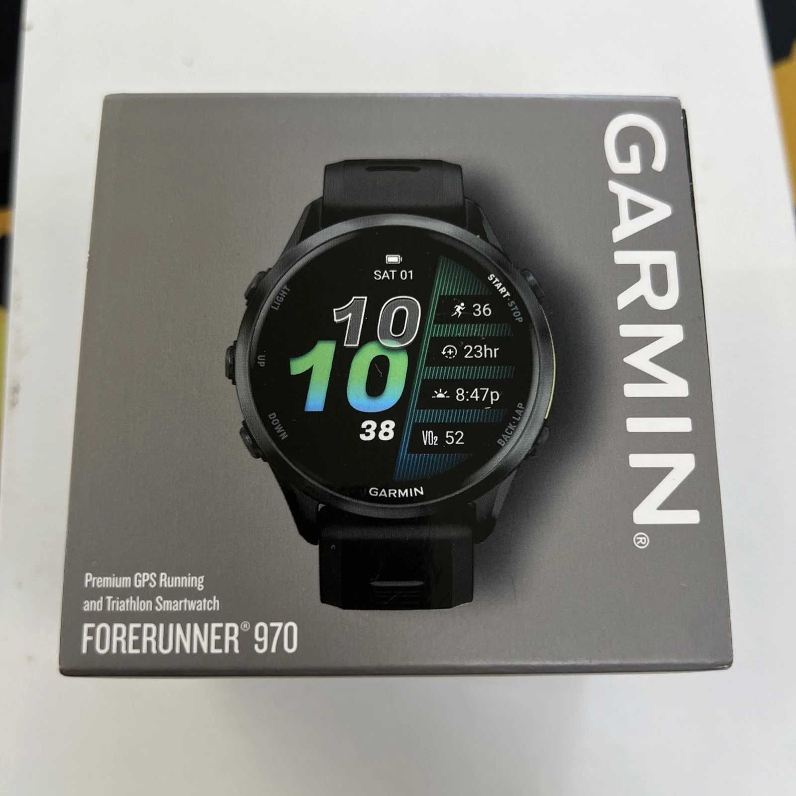 Garmin Forerunner 970 черные с черным ремешком