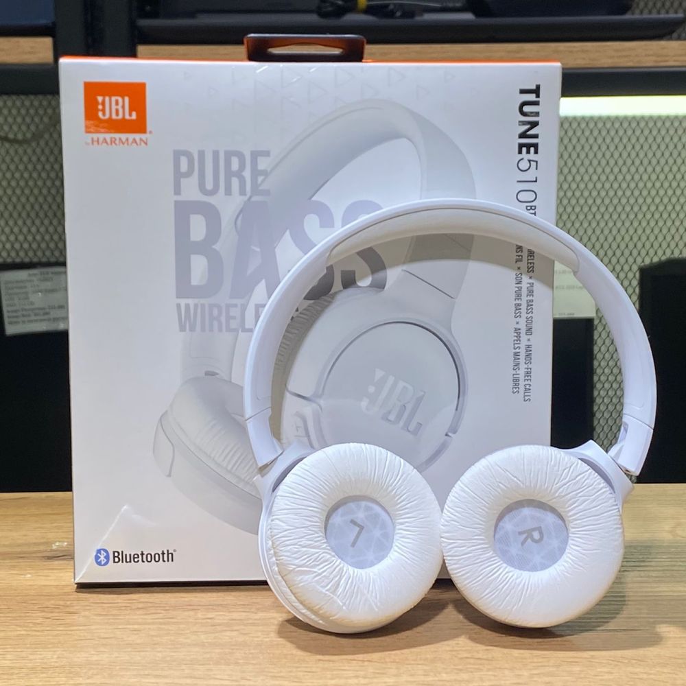 Беспроводные наушники JBL Tune 510BT, Белые, 9360/А10