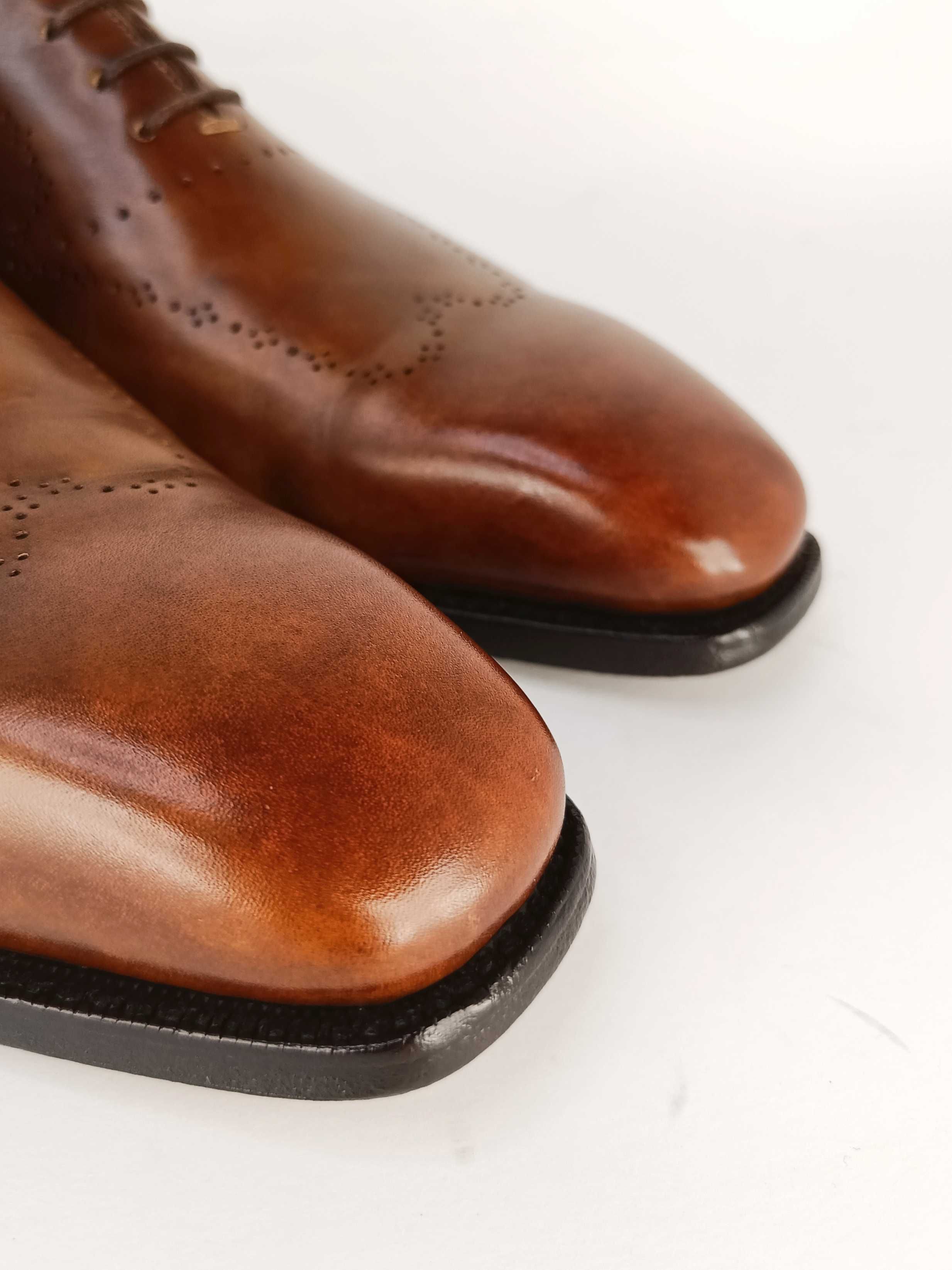 Оригинал Santoni 41-41,5. Мужские туфли оксфорды