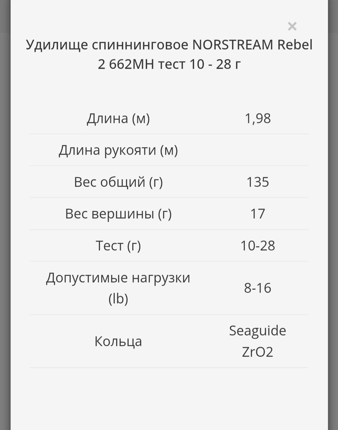 Удилище спиннинговое NORSTREAM Rebel 2 тест 10 - 28 г