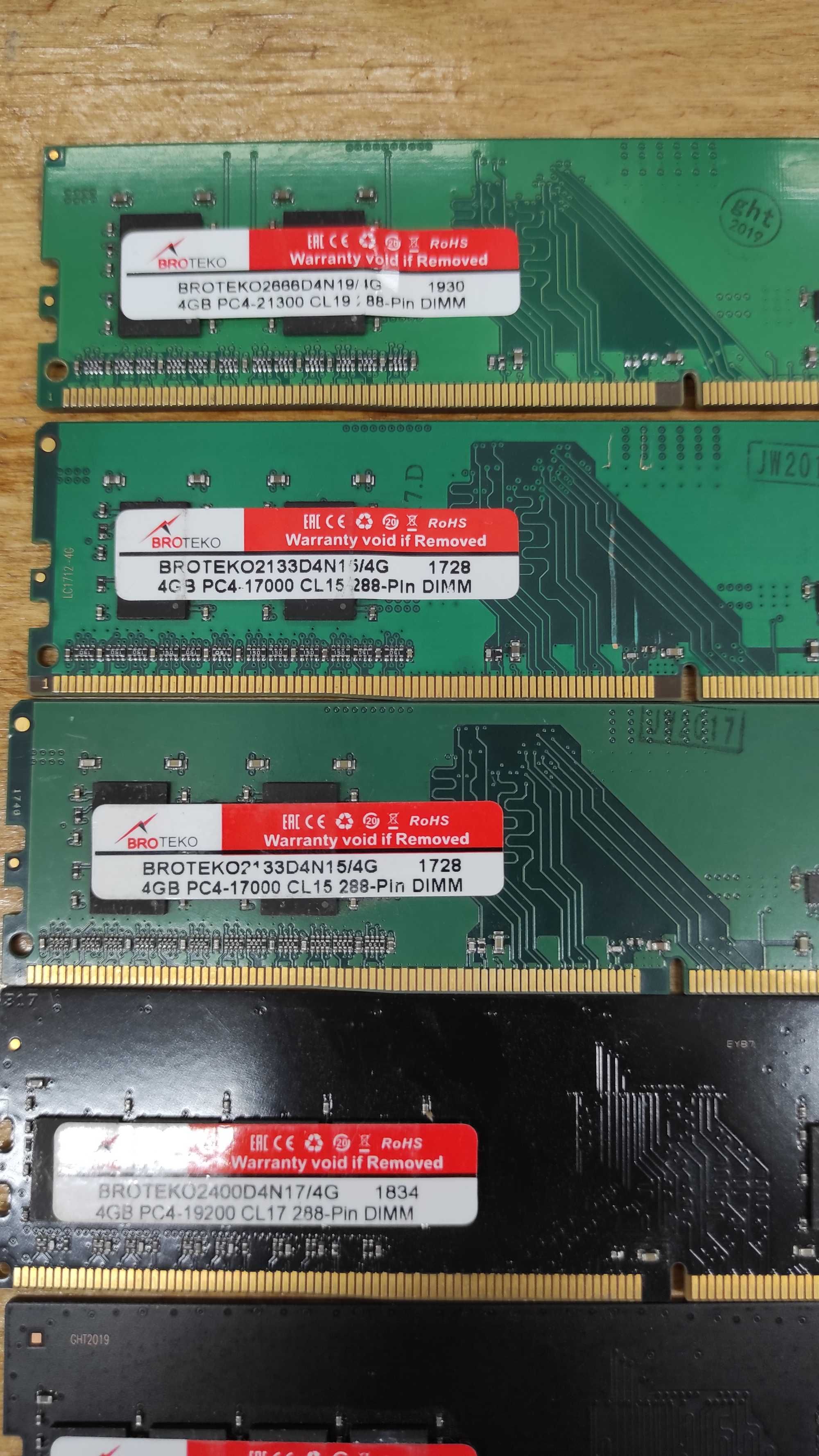 RAM ОЗУ 4Gb, PC4-21300Мб/с, 2666MHz, DDR4 1.2V, DIMM/ CL19/