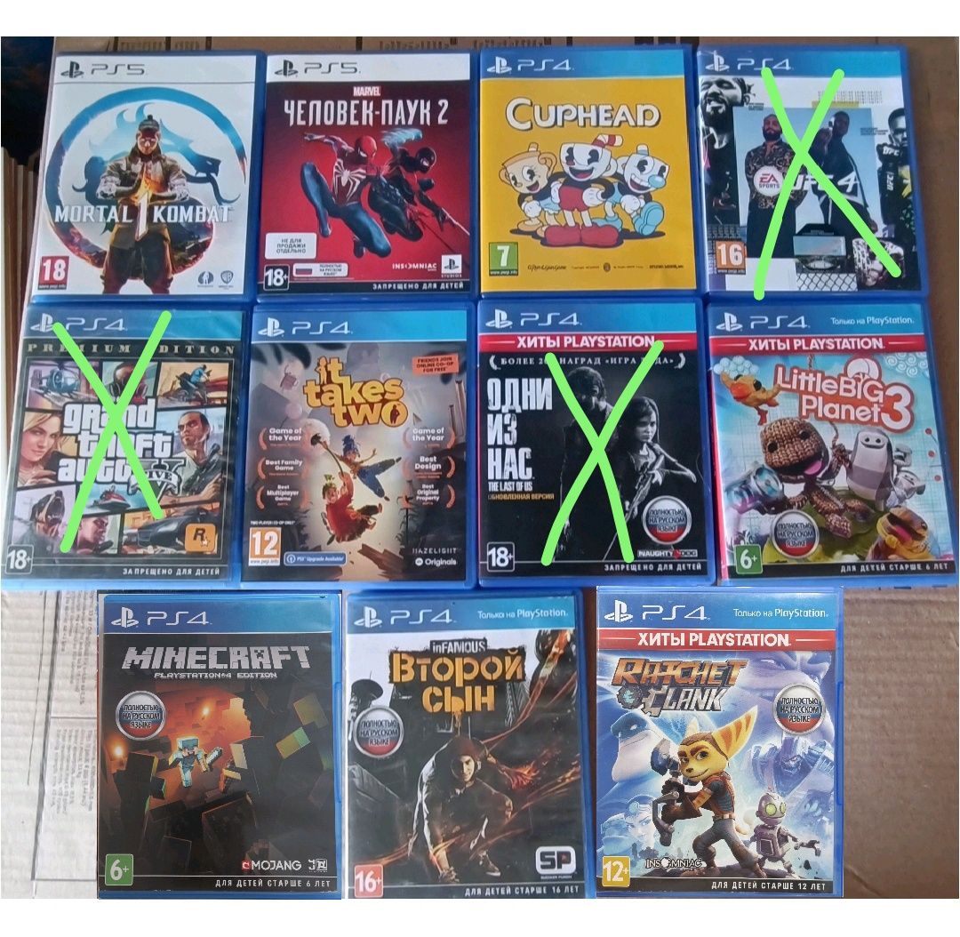 Игры для playstation 4 и ps5 на дисках в наличии в Кокшетау
