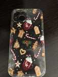 Прозрачный новогдний чехол на Iphone 13