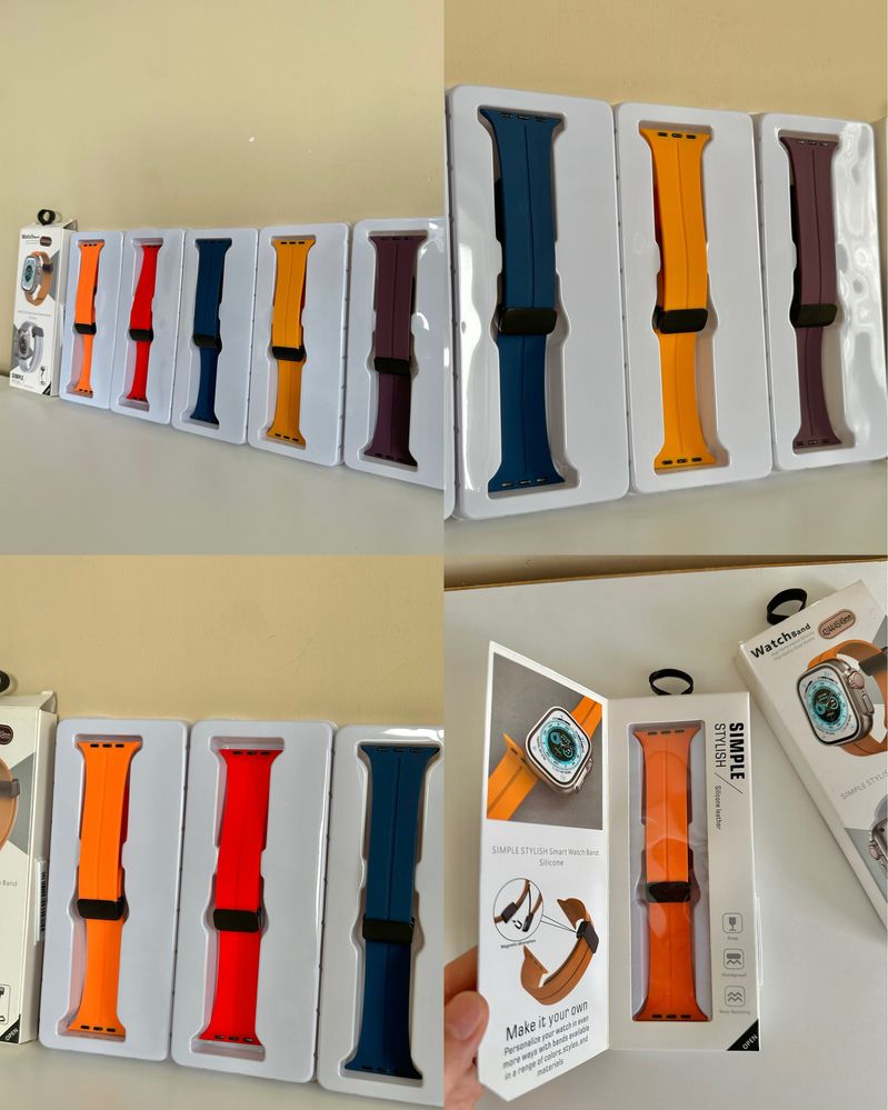 Силиконовые ремешки для часов Apple Watch 38, 40, 41, 42 44, 45, 49mm!