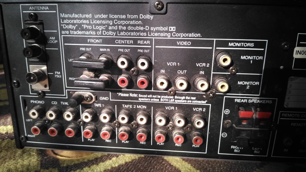 Receiver (усилитель+микшер+тюнер) Harman-Kardon. Колонки Technics 530W