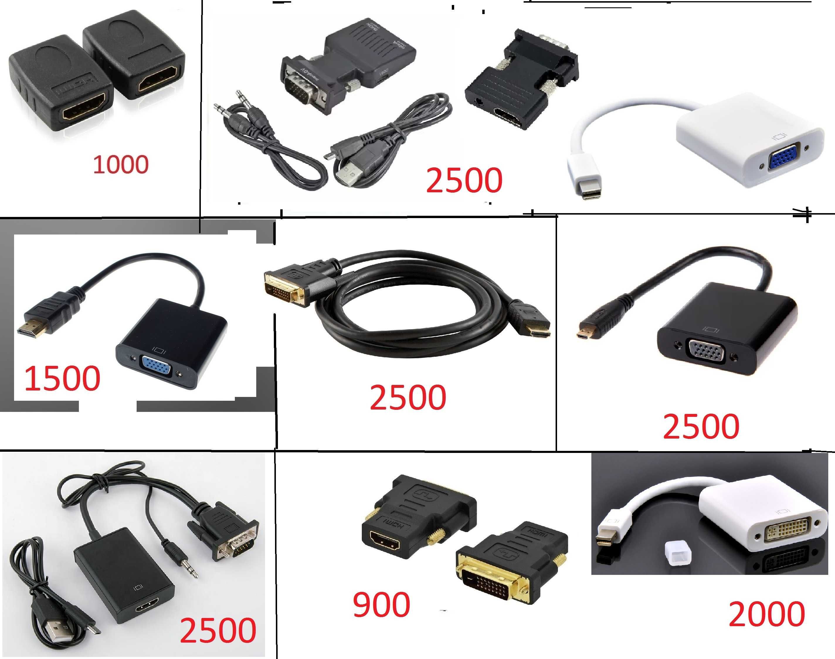 Адаптер Переходник hdmi - vga hdmi - dvi dp - mini dp vga