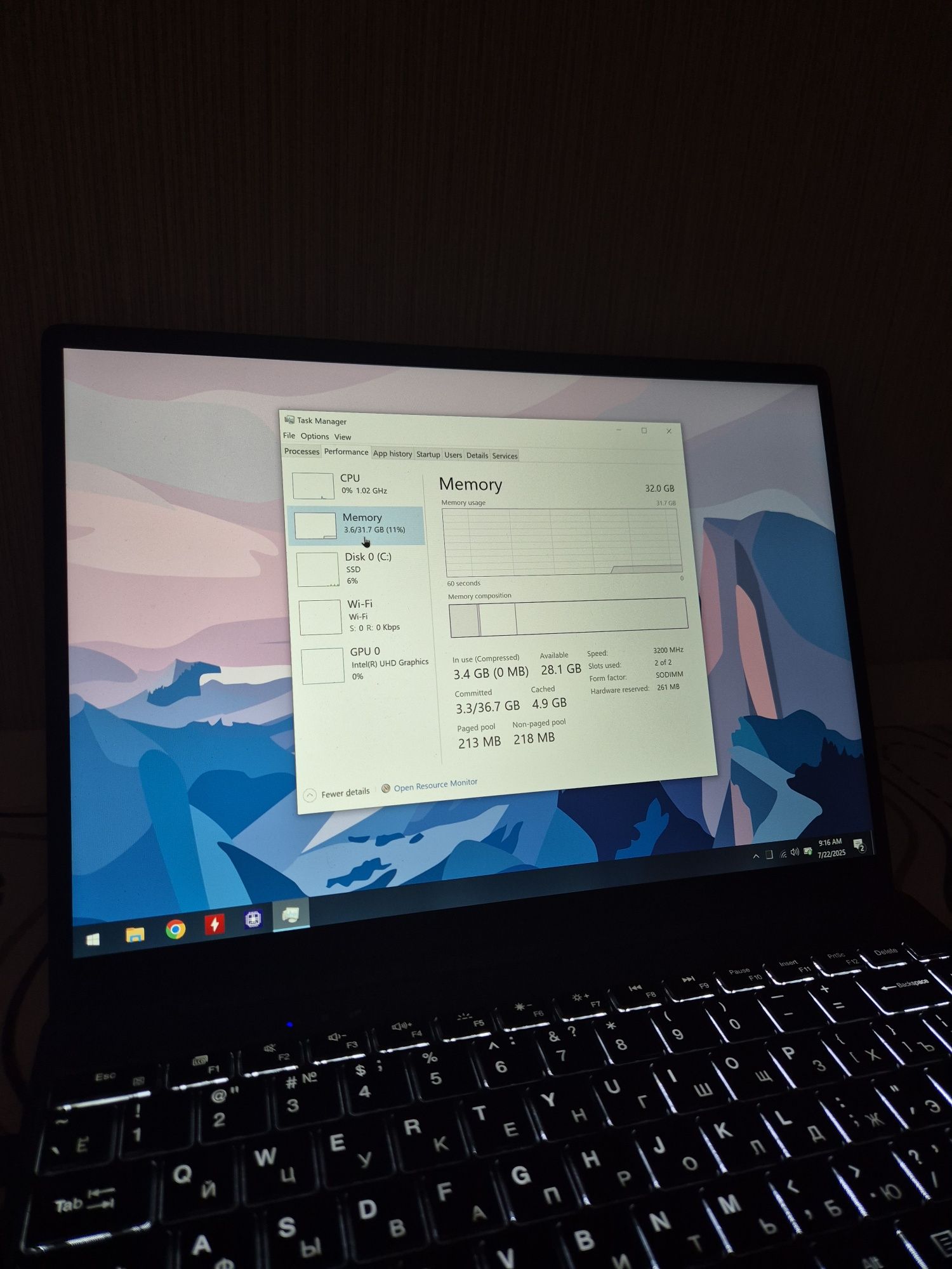 Ультрабук 32 озу, i5 12450h