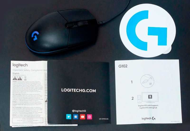 Мышка Logitech G102 LIGHTSYNC, USB, игровая, 8000 dpi, мыши НОВЫЕ