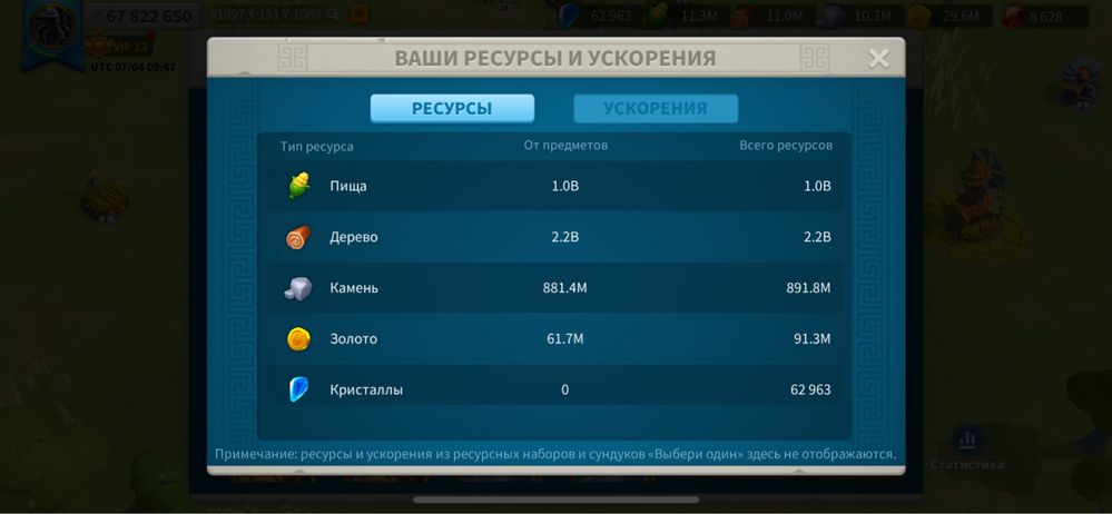 Аккаунт Rise of kingdoms