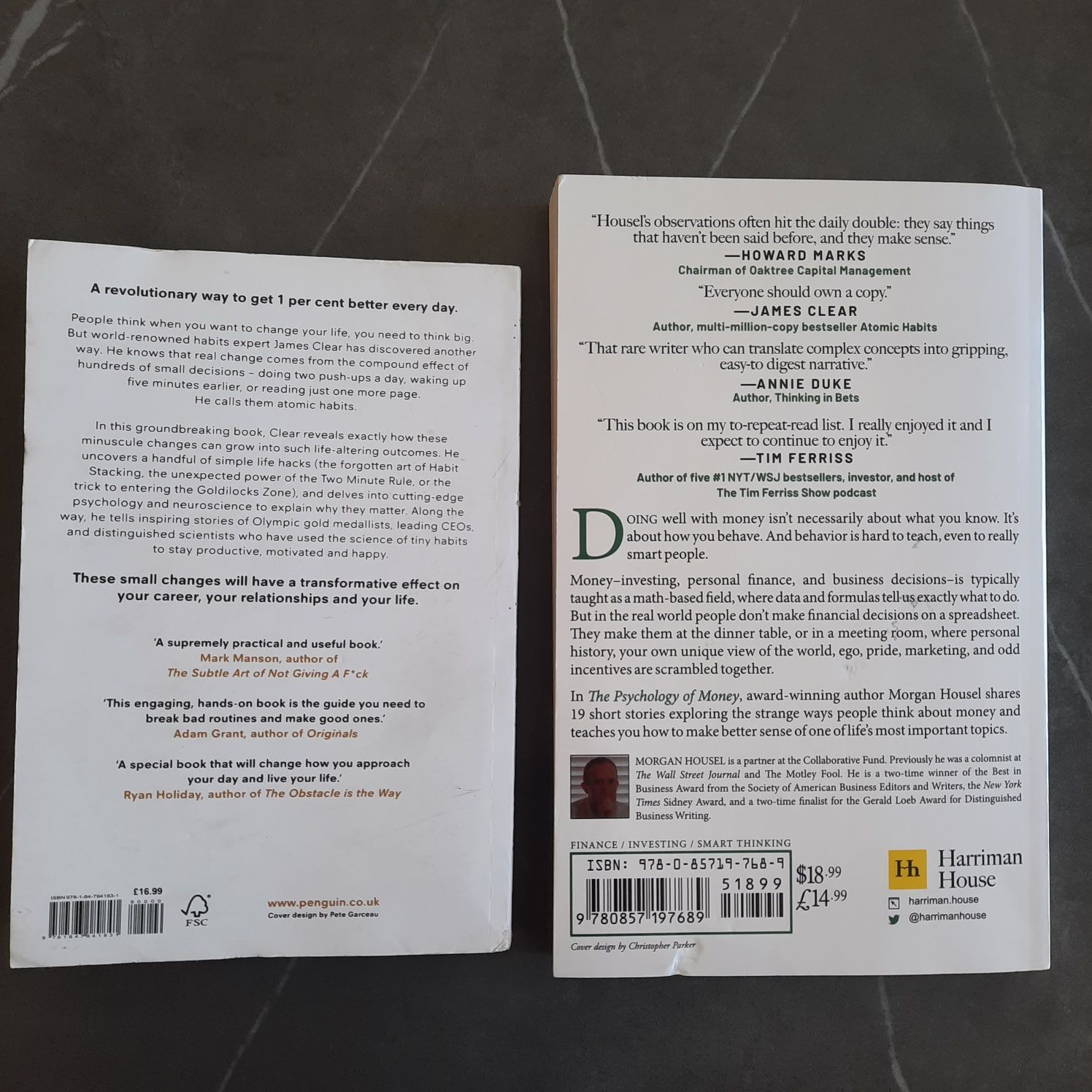 Книги на английском. Atomic habits. Psychology of money.