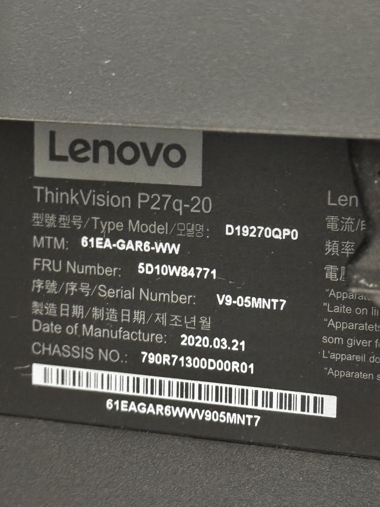 Монитор Lenovo ThinkVision