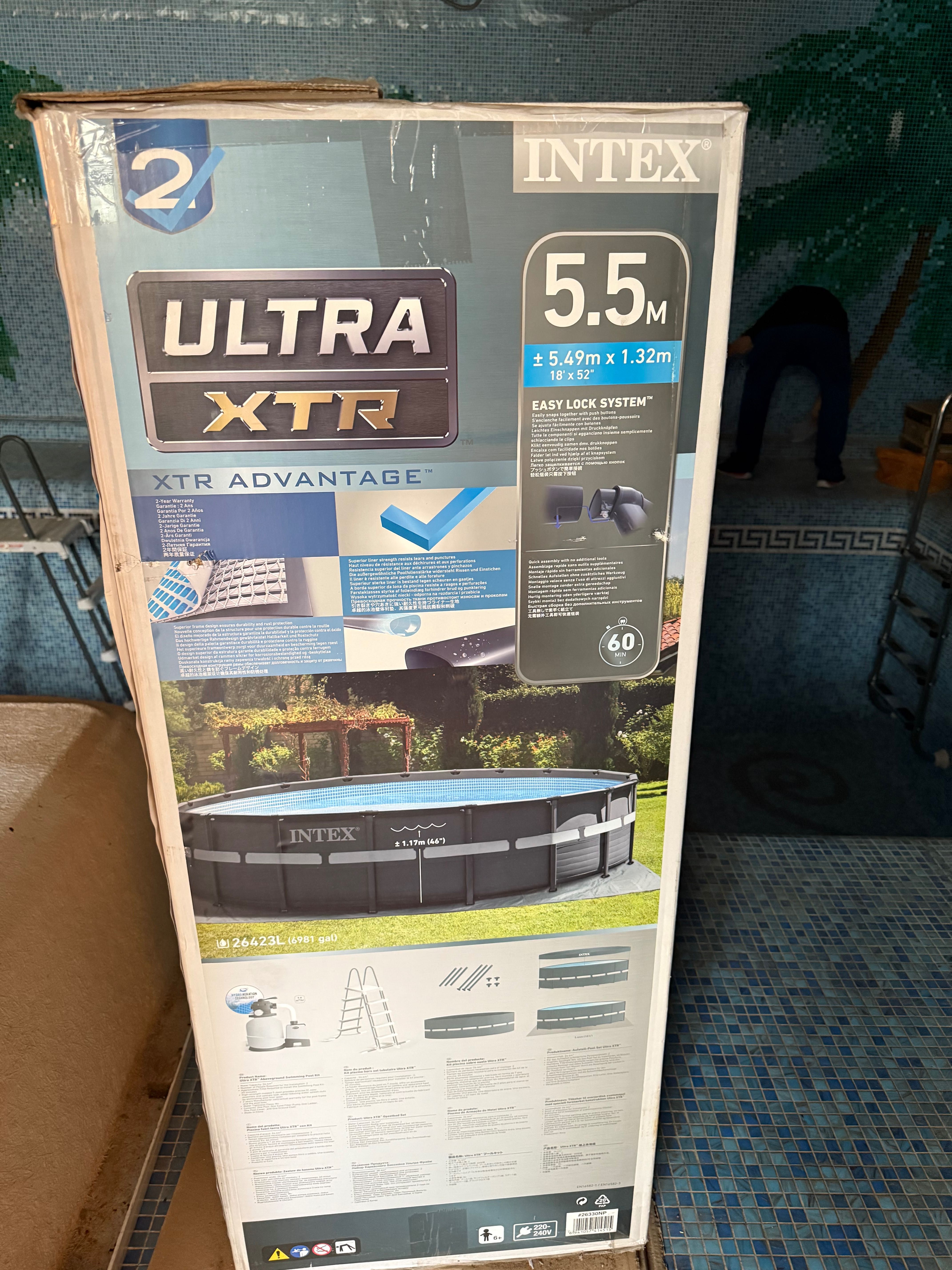Бассейн Каркасный Ultra Frame 550 х 132 см, INTEX, фильтр и насос,