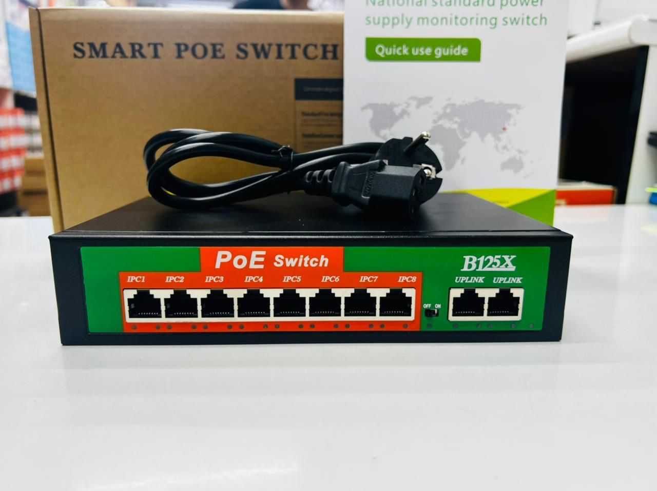 Коммутатор PoE switch 16-портов Свич Poe коммутатор switch