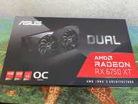 Видеокарта ASUS RX 6750 XT Dual OC Edition, 12 GB