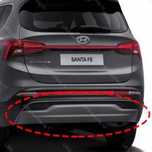 Накладка заднего бампера на Hyundai Santa Fe 2021/2023 года выпуска