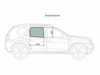 Стекло боковое опускное Dacia Duster