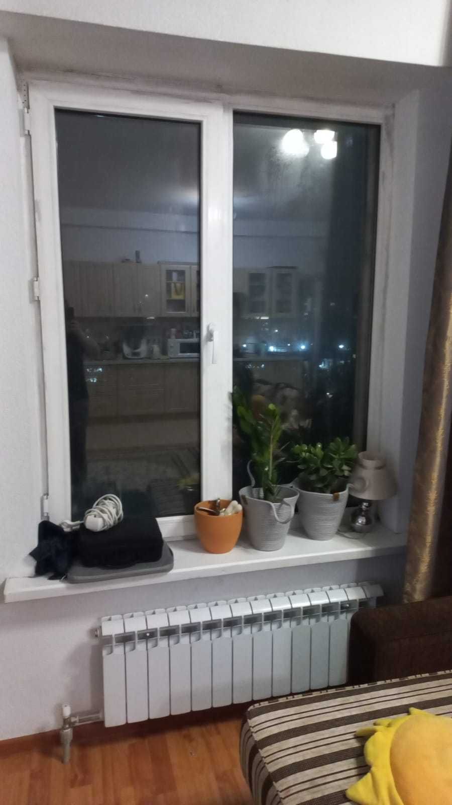 Продам комплект пластиковых окон б/у 85 тыс тенге