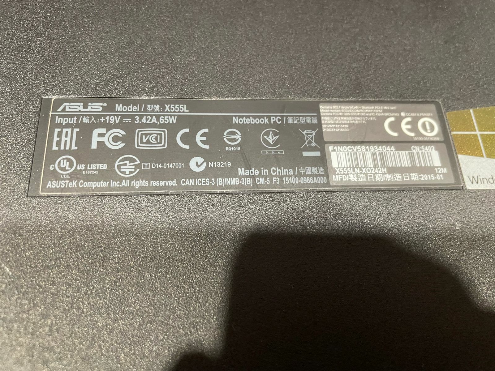 Продам шустрый ноутбук Asus core i5