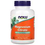 Магний цитрат, Now Foods, 120капсул, Magnesium