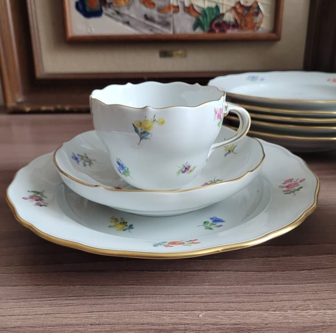 Антикварный чайный сервиз от Meissen