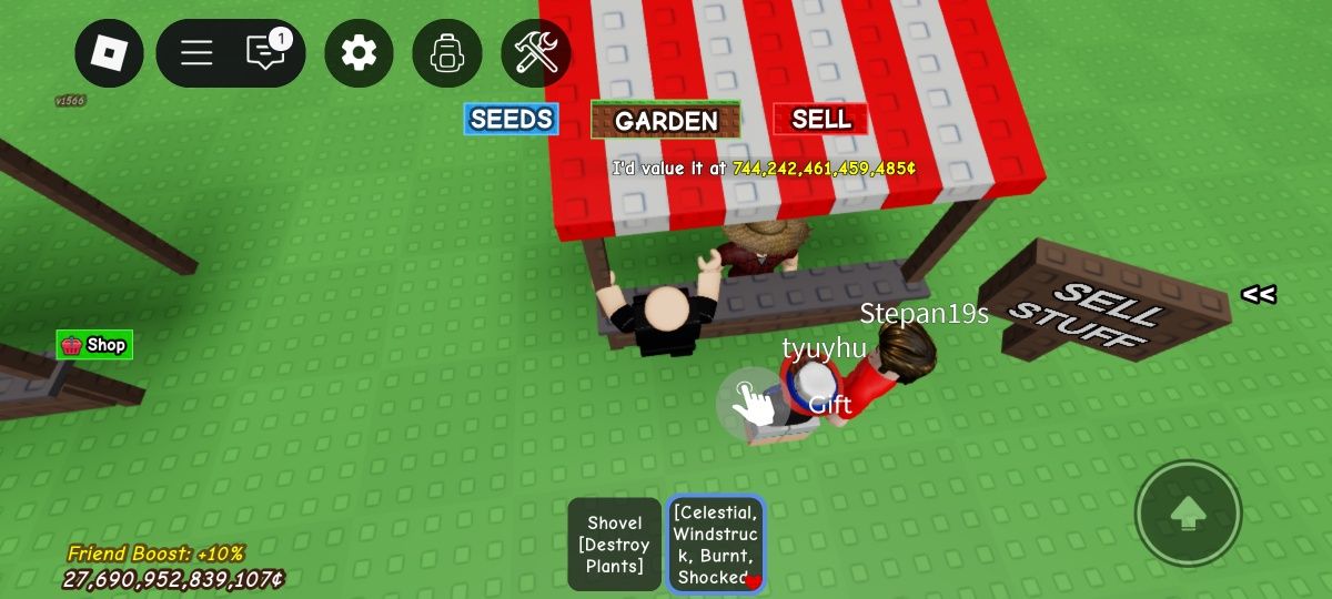 Продам 744 трилиона в гров а гарден, вырасти сад,grow a garden