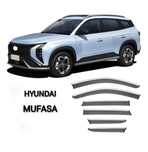 Ветровики дефлекторы на окна 6 шт для Hyundai Mufasa 2023-