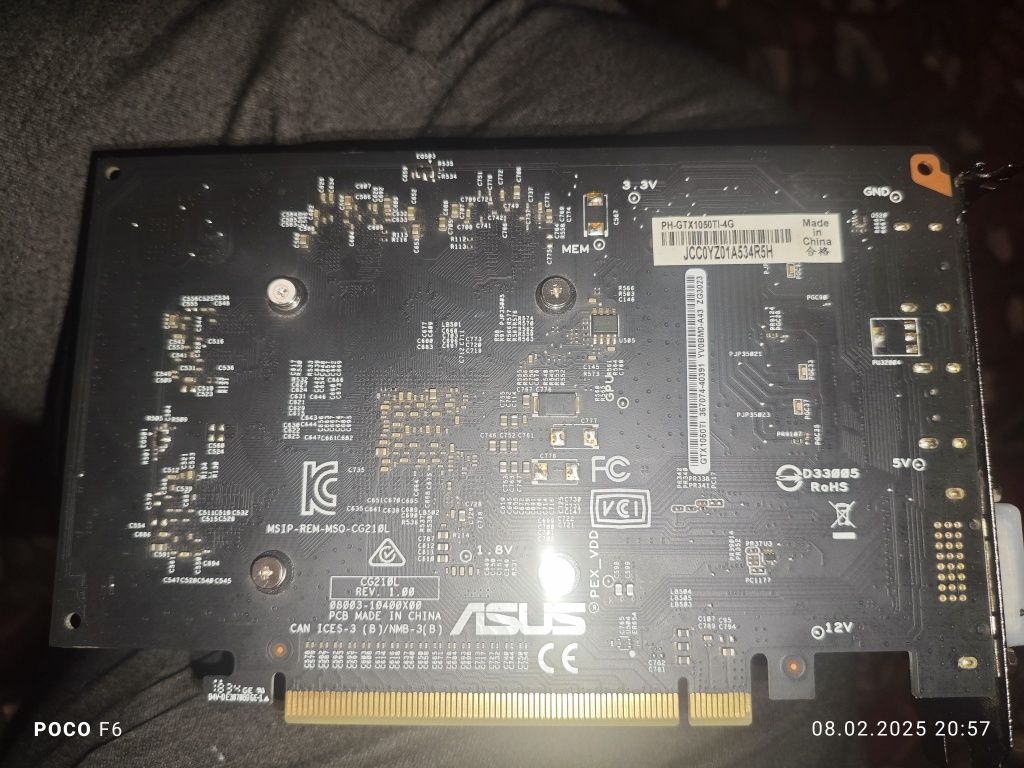 Видиокарта 1050TI 4G