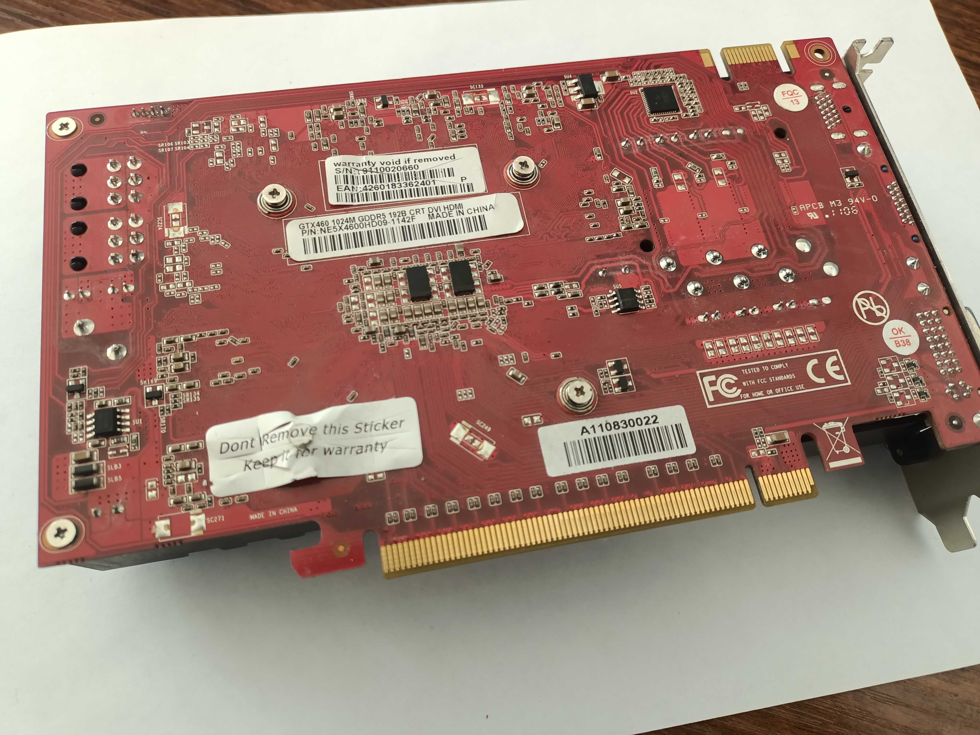 Продам видеокарту "Gainward GeForce GTX460", 1Gb, GDDR5