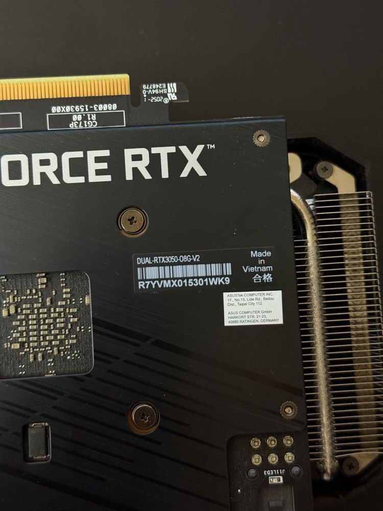 Видеокарта ASUS GeForce RTX 3050 Dual V2 OC 8 Гб