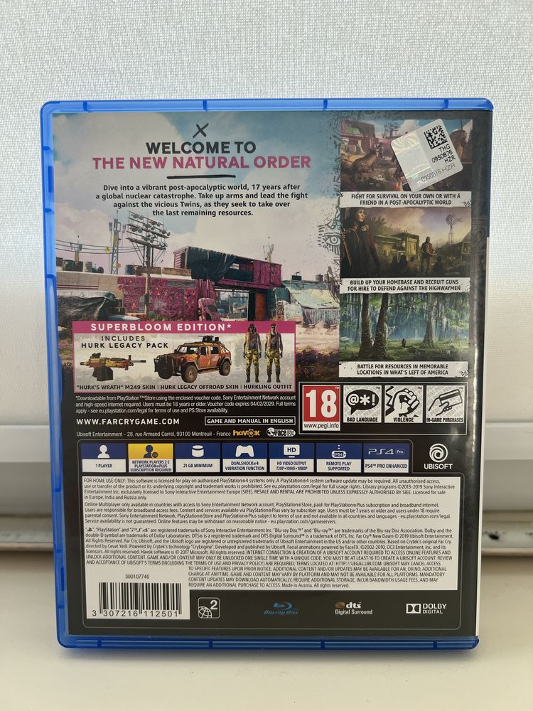 Продаю новую игру на Ps4 FarCry NewDawn