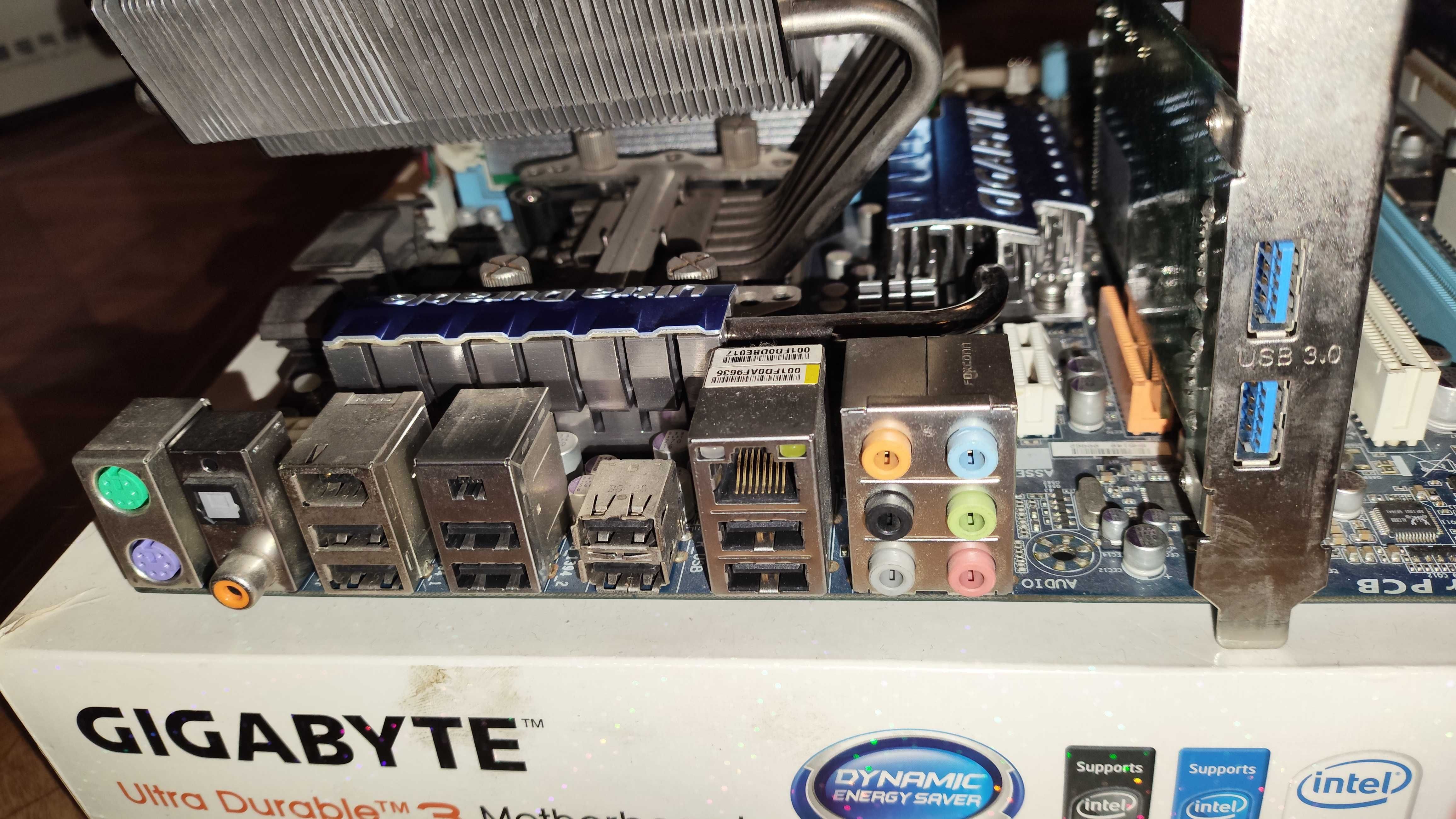 мат. плата gigabyte ex58-ud4 + проц i7 + 3 озу по 2гб + кулер deepcool