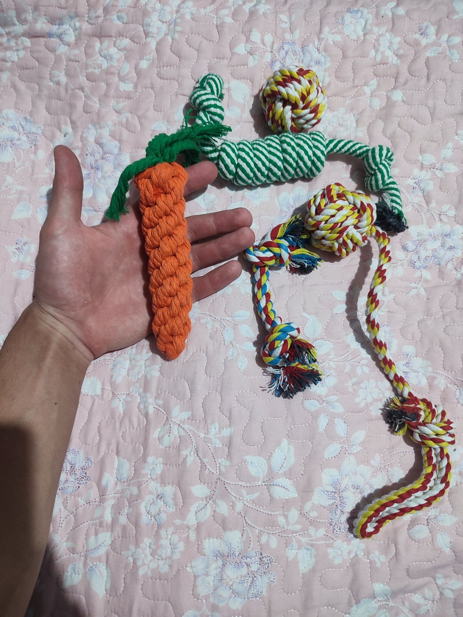 Игрушки для собак из каната - ручная работа