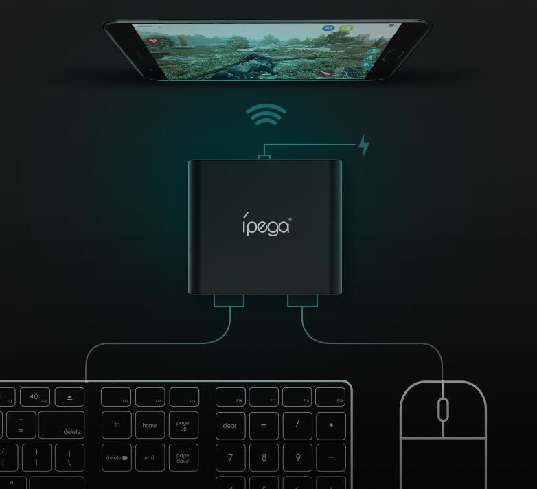 Игровой Bluetooth-конвертер клавиатуры и мышь Ipega для PUBG, Fortnite