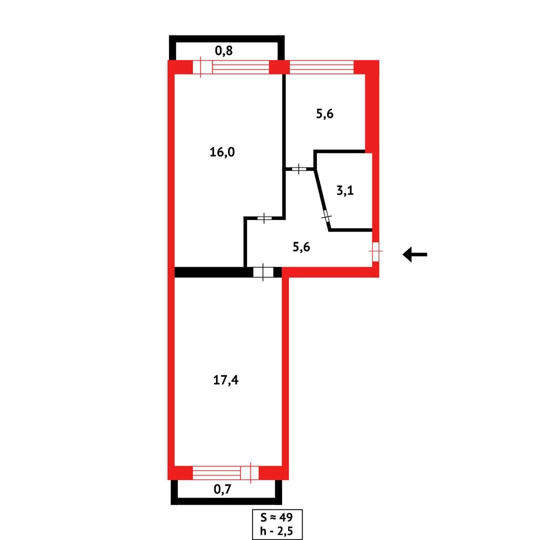 Продам 2х ком.кв Пришахттиснк мирк.23 д6>