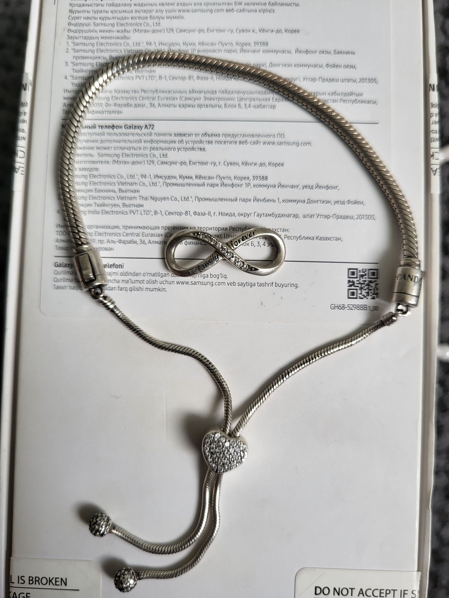 Продам браслет серебро Pandora