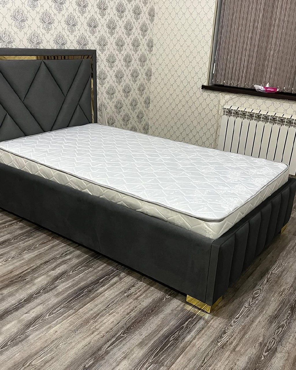 Кровать односпальная. Новый  кровать прямой из цеха. Производим в Ак