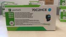Lexmark 702HCE cyan голубой картридж для принтера
