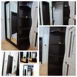 Шкаф купе чёрного цвета 160х250х55