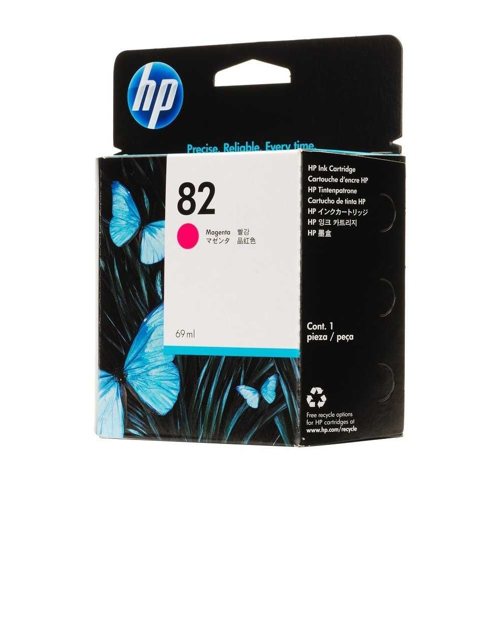 Картриджи HP 82, Черный. , Желтый, Пурпурный, Синий