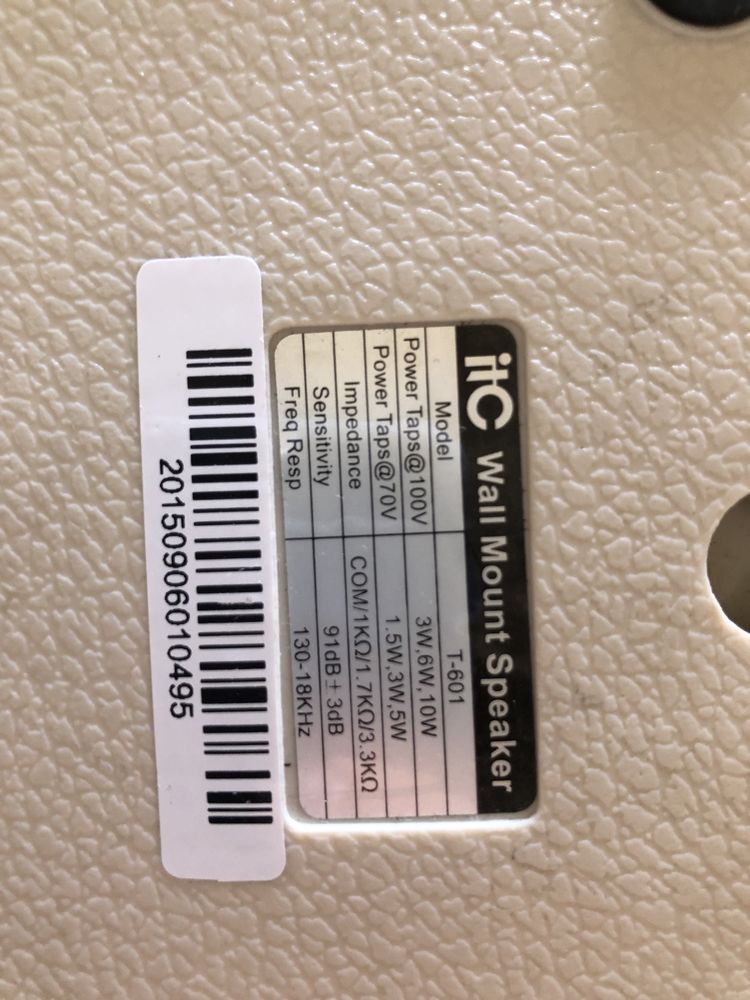 Динамик акустический ITC T-601 10W (колонка звуковая,громкоговоритель)