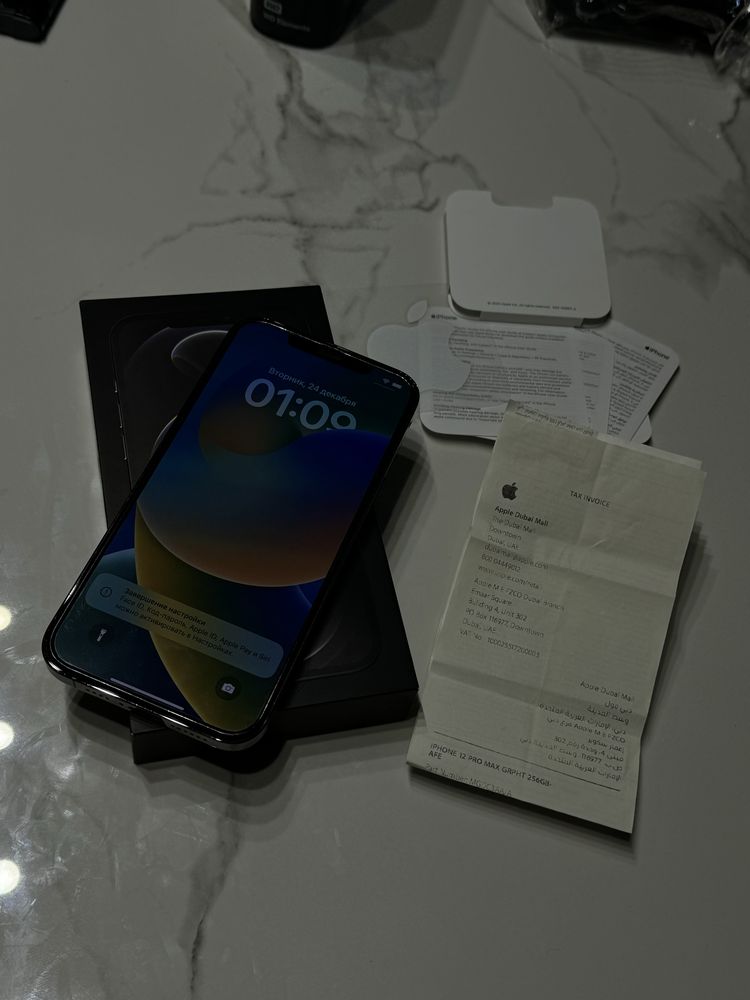 iPhone 12 Pro Max 256GB (Графитовый) – идеальное состояние!