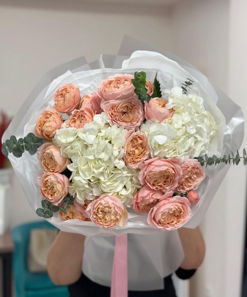 Голландские розы 50-120см пионы гортензии кустовые розы