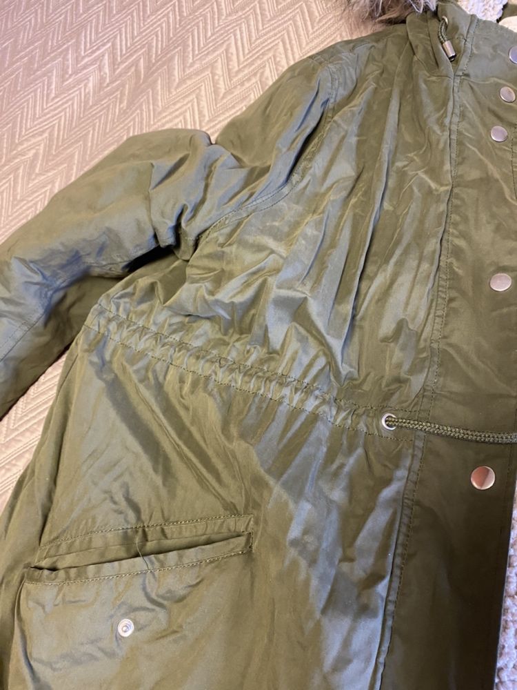 Зимняя куртка/парка H&M, подходит для беременных 8-9 месяцев