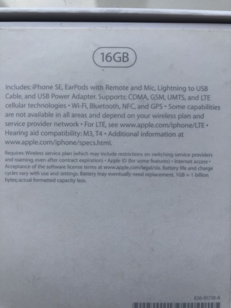 Iphone SE 1ios 15.8.4 16Gb