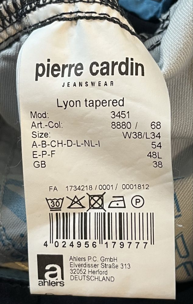 Джинсы Pierre Cardin paris мужские